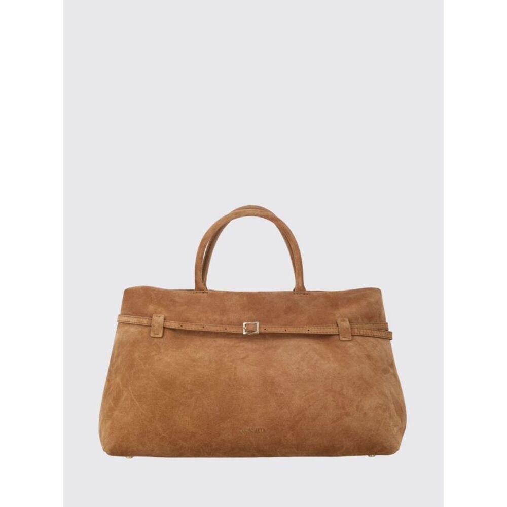 Manu Atelier Women Manu Atelier Le Cambon 40 Suede Handbag With Embossed Logo